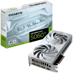 GIGABYTE Video Card NVIDIA GeForce RTX 5060 Ti EAGLE OC ICE 8G (8GB GDDR7/128bit, PCI-E 5.0, 1x 8Pin Power connector, Recommended PSU 650W, 3xDP, 1x HDMI, Retail)