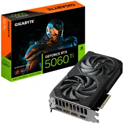 GIGABYTE Video Card NVIDIA GeForce RTX 5060 Ti WINDFORCE OC 8G (8GB GDDR7/128bit, PCI-E 5.0, 1x 8Pin Power connector, Recommended PSU 650W, 3xDP, 1x HDMI, Retail)