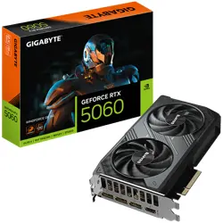 GIGABYTE Video Card NVIDIA GeForce RTX 5060 WINDFORCE OC 8G (8GB GDDR7/128bit, PCI-E 5.0, 1x 8Pin Power connector, Recommended PSU 450W, 3xDP, 1x HDMI, Retail)