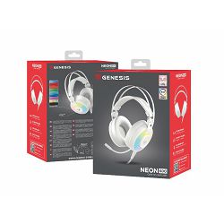 Genesis Neon 650 RGB, gaming slušalice, bijele