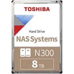 HDD NAS TOSHIBA N300 8TB CMR, 3.5, 512MB, 7200RPM, SATA, RV Sensor, TBW: 180