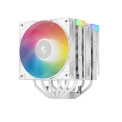 Hladilnik za procesor DeepCool AG620 WH ARGB V2, 2x120mm, bel
