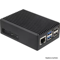 INTER-TECH ODS-739 črno ohišje za RASPBERRY Pi 5