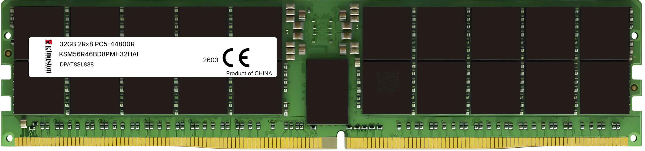 Kingston 32GB 5600MT/s DDR5 ECC Reg CL46 DIMM 2Rx8 Hynix A Renesas, EAN: 740617337211