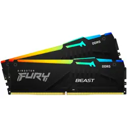 Kingston 64GB 6400MT/s DDR5 CL32 DIMM (Kit of 2) FURY Beast RGB EXPO, EAN: 740617343083