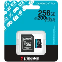 Kingston microSD, Canvas Go! Plus,R200/W160, 256GB