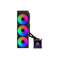 Komplet za tekočinsko hlajenje AIO Liquid Cooler Lian Li HydroShift II LCD-S 360CL, ARGB, črn