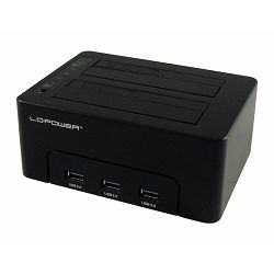 LC-Power dock za SSD/HDD, 3xUSB Hub, USB 3.0