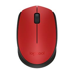 Logitech M171, bežični miš, crveni