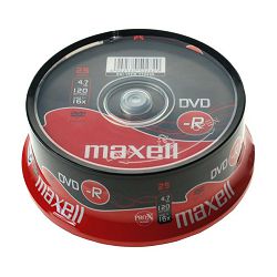 Maxell DVD-R 16x, 4.7GB 25 kom spindle