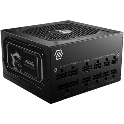MSI PSU MAG A850GL PCIE5 II, 850W 80Plus Gold, 120mm Fan Active PFC, Fully Modular, 12VHPWR, ATX 3.1, PCIe 5.1, OVP, OCP, OTP, OPP, SCP, UVP, 100-240Vac, 47Hz-63Hz Input Frequency, ATX, 7Y, Black