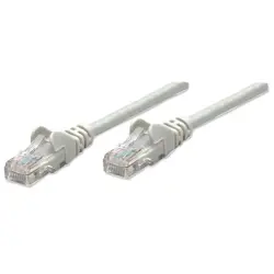 Network Cable, Cat6 certified, CU, U/UTP, PVC, 1.5 m, Gray