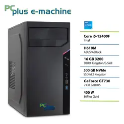 PCPLUS e-machine i5 12400F 16GB DDR5 500GB SSD GT730 namizni računalnik