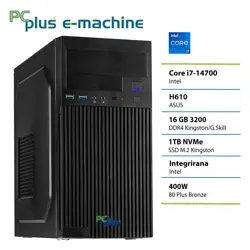 PCPLUS e-machine i7-14700 16GB 1TB namizni računalnik