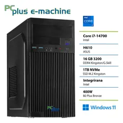 PCPLUS e-machine i7-14700 16GB 1TB Windows 11 Home namizni računalnik