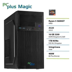 PCPLUS Magic Ryzen 5 5600GT 16GB 1TB namizni računalnik