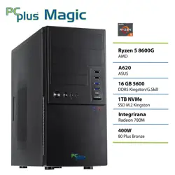 PCPLUS Magic Ryzen 5 8600G 16GB 1TB namizni računalnik