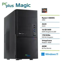 PCPLUS Magic Ryzen 5 8600G 16GB 1TB Windows 11 Pro namizni računalnik