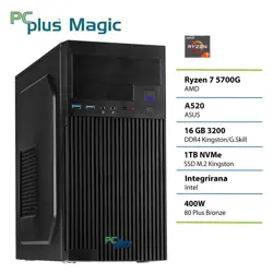 PCPLUS Magic Ryzen 7 5700G 16GB 1TB namizni računalnik