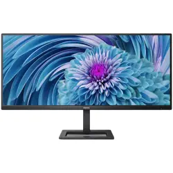 PHILIPS Monitor 346E2LAE 34 VA, 3440x1440 (WQHD), 100 Hz, 1 ms (MPRT), 300 cd/m2, 3000:1, Adaptive Sync, 1xHDMI 2.0, 1xDP 1.2, 1xUSB-C (DP Alt mode, Power delivery 65W), PIP and PBP mode, Speakers, 