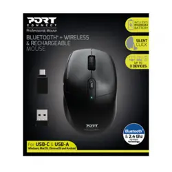 Port miš OFFICE PRO punjivi BLUETOOTH COMBO, crni