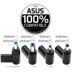 Port punjač 65W typeC GaN2 za Asus NB, 4 nastavka
