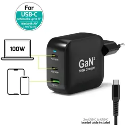 Port zidni punjač 100W type C,GaN2+USB-C kabel 2m