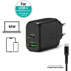 Port zidni punjač 65W type C GaN2 + USB-C kabel 2m