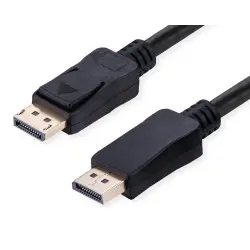 Roline VALUE DisplayPort kabel v2.1, 10K 60Hz, UHBR10, DP-DP M/M, 2.0m, crni