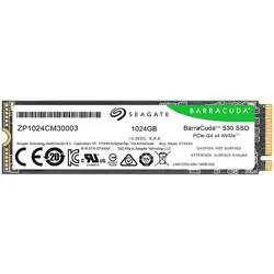 SSD SEAGATE BarraCuda 530 1.024TB M.2 2280-S2 PCIe Gen4 x4 NVMe 2.0, Read/Write: 7400/6100 MBps, TBW 600