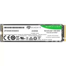 SSD SEAGATE BarraCuda 530 2.048TB M.2 2280-S2 PCIe Gen4 x4 NVMe 2.0, Read/Write: 7400/6400 MBps, TBW 1200