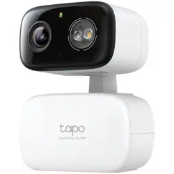 Tapo Indoor/Outdoor Home Security Wi-Fi Camera, Max. Resolution: 2304x1296px, microSD Card Slot (Up to 512 GB), Live View, Vivid Colors, Sound and Light Alarm, Local and Cloud Storage