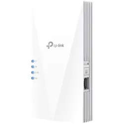 TP Link AX1800 Wi-Fi 6 Range Extender, 2.4GHz and 5GHz, 1 Gigabit Ethernet Port, 574 Mbps at 2.4GHz, 1201 Mbps at 5GHz, WPS Button, Reset Button, 2 Internal Antennas