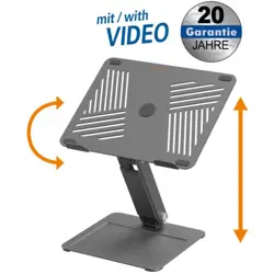 Transmedia Height Adjustable Laptop Stand, 11"-17" up to 5kg