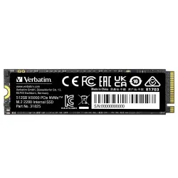 Verbatim Vi5000 512GB SSD M.2 NVMe PCIe Gen4x4, R/W: 5000/4500MB/s
