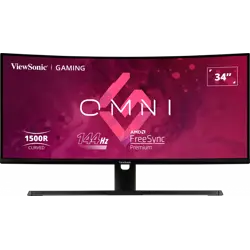 ViewSonic Monitor VX3418-2KPC, 34" 3440x1440, VA, 144Hz-1ms, 2xHDMI,2xDP, Speak.