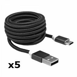 Kabel USB 2.0 M-micro USB M, 1,5m, crni, 5kom