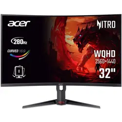 XZ323QUZ1bmiiprx, 31.5"/Curved/VA/2560x1440/280Hz/DP/HDMI/Audio/2Y