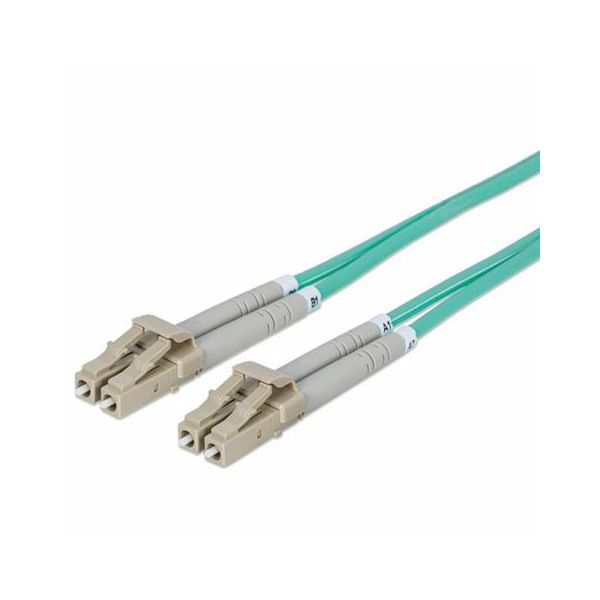 Intellinet Fiber Optic, MM, LC/LC 50/125, OM3, 3m, Aqua