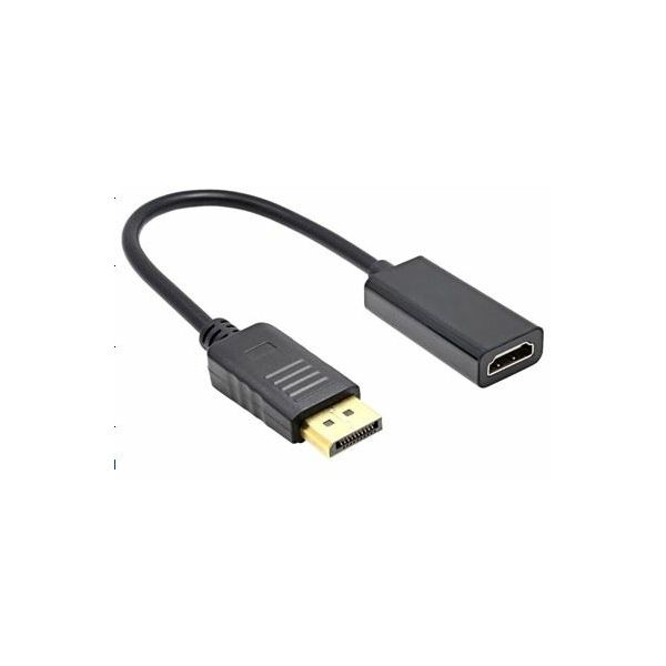 MS CABLE Display port -> HDMI F adapter, 20cm, 4K/30Hz, V-HD300, crni