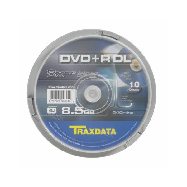 TRAXDATA OPTIČKI MEDIJ DVD+R DUAL LAYER 8X CAKE 10