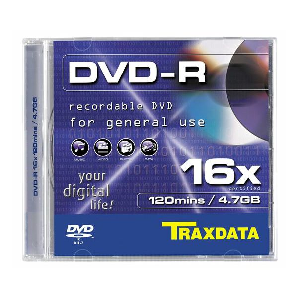 TRAXDATA OPTIČKI MEDIJ DVD-R 16X BOX 1