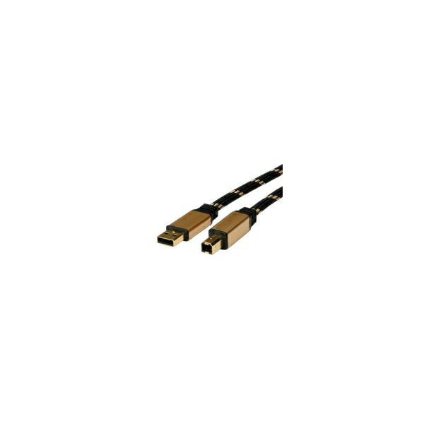 Roline GOLD USB2.0 kabel TIP A/B M/M, 1.8m