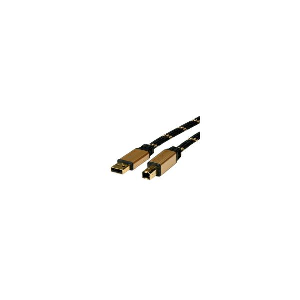 Roline GOLD USB2.0 kabel TIP A/B M/M, 3.0m