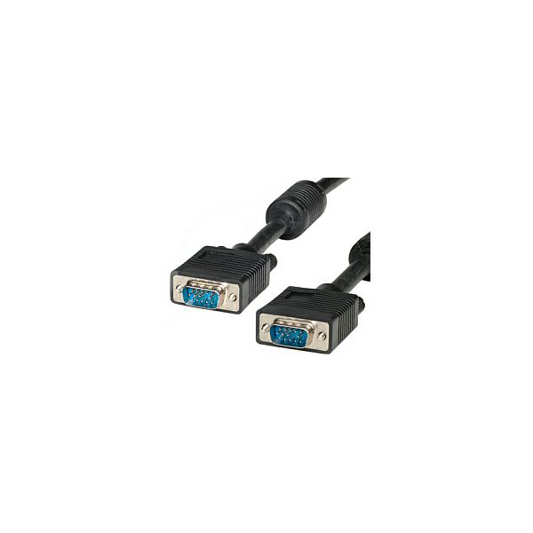 Roline HQ monitor kabel, HD15 M/M, 6.0m (feritna jezgra)