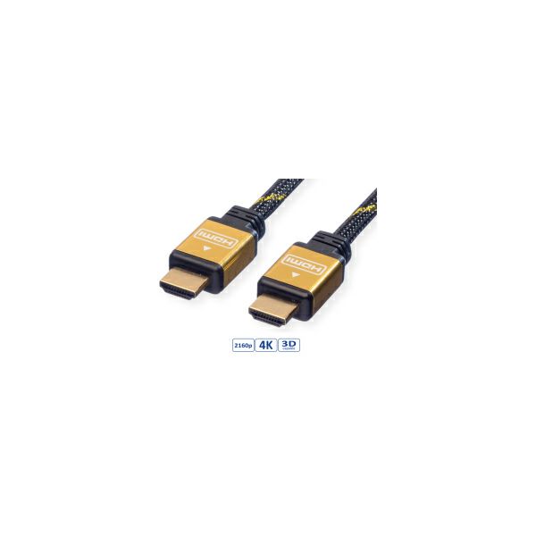 Roline GOLD HDMI kabel sa mrežom, HDMI M - HDMI M, 2.0m 