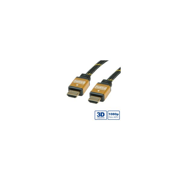Roline GOLD HDMI kabel, HDMI M - HDMI M, 20m (pozlaćeni konektori)