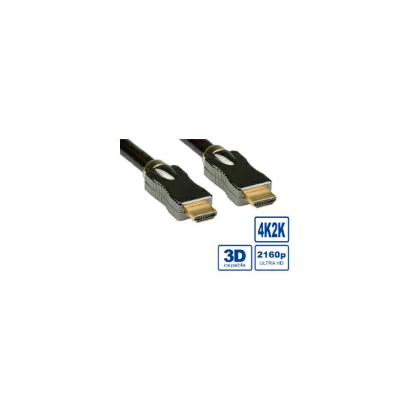 Roline HDMI Ultra kabel sa mrežom, HDMI M - HDMI M, 5.0m