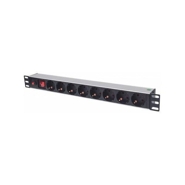 Intellinet PDU letva 19" 1U Rackmount 8xšuko, 3m, crna