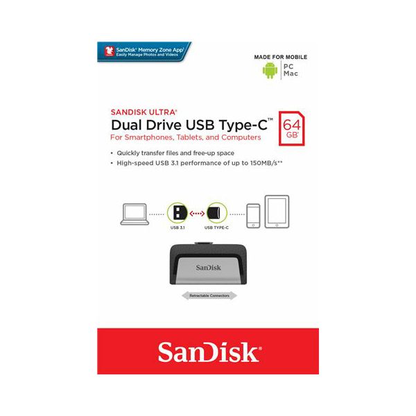 USB memorija Ultra Dual Drive USB Type-C / USB 3.1 64GB